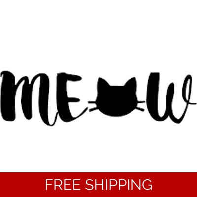 MEOW Cat Die Cut Vinyl Decal sticker MEOW Cat Die Cut Vinyl Decal sticker